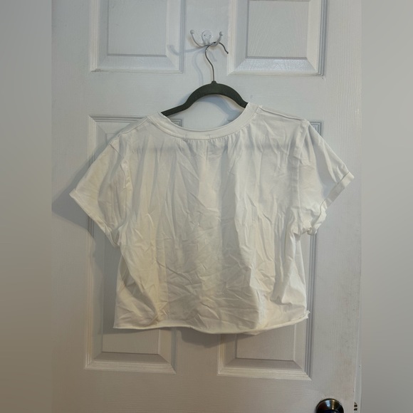 {MEROKEETY} White Crop Short Sleeve NWT - Picture 8 of 14